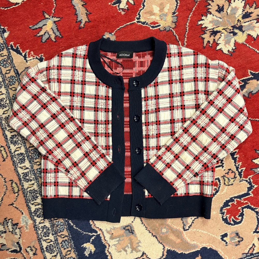 KOOKAI Women's Checked Cardigan | Size 0